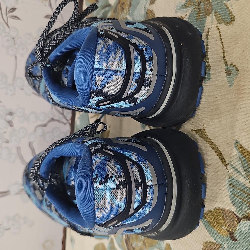 Brooks GHOST Vibrant Blue Camouflage Sneakers MENS SIZE 9.5 OR WOMEN 11 - Picture 7 of 12